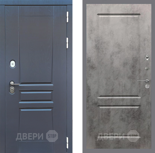 Входная металлическая Дверь Стоп ПЛАТИНУМ ФЛ-117 Бетон темный в Краснознаменске