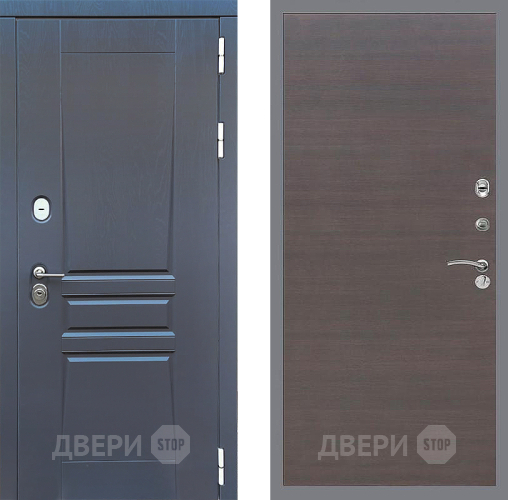 Входная металлическая Дверь Стоп ПЛАТИНУМ Гладкая венге поперечный в Краснознаменске
