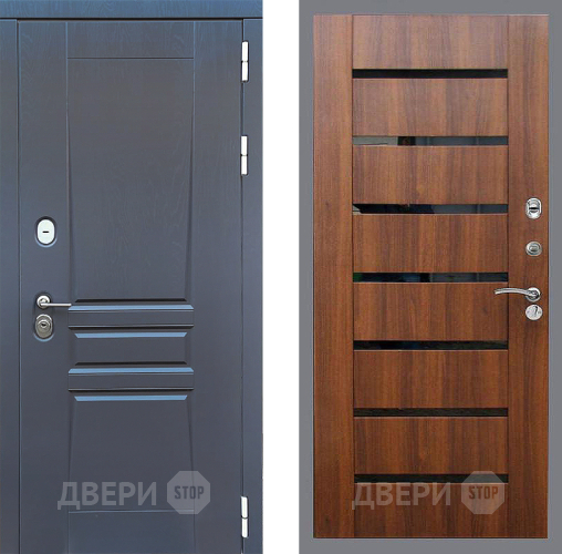 Входная металлическая Дверь Стоп ПЛАТИНУМ СБ-14 Орех бренди в Краснознаменске
