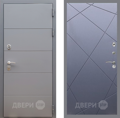 Входная металлическая Дверь Стоп АРТ ГРАФИТ ФЛ-291 Силк титан в Краснознаменске