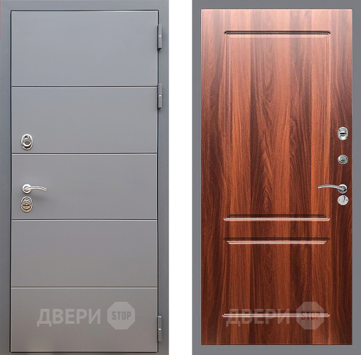 Входная металлическая Дверь Стоп АРТ ГРАФИТ ФЛ-117 Итальянский орех в Краснознаменске
