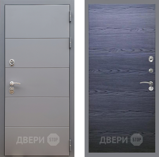 Дверь Стоп АРТ ГРАФИТ Гладкая Дуб тангенальный черный в Краснознаменске