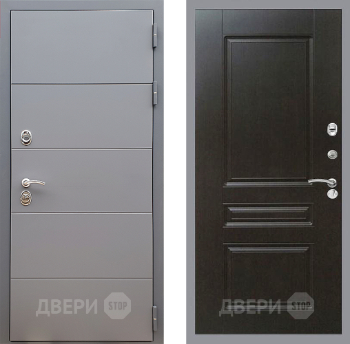 Входная металлическая Дверь Стоп АРТ ГРАФИТ ФЛ-243 Венге в Краснознаменске