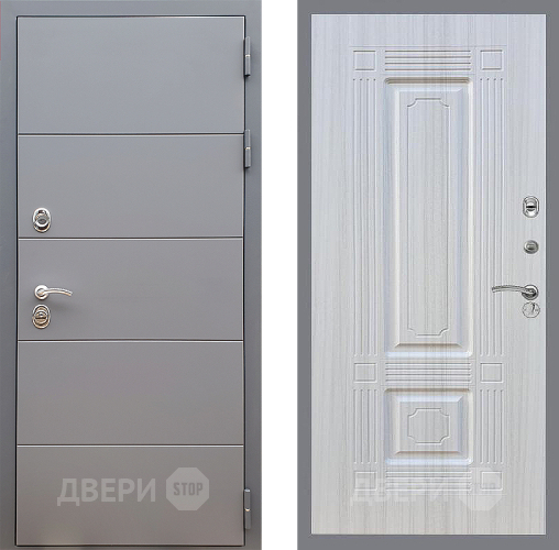 Входная металлическая Дверь Стоп АРТ ГРАФИТ ФЛ-2 Сандал белый в Краснознаменске