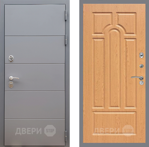 Входная металлическая Дверь Стоп АРТ ГРАФИТ ФЛ-58 Дуб в Краснознаменске