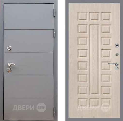 Входная металлическая Дверь Стоп АРТ ГРАФИТ ФЛ-183 Беленый дуб в Краснознаменске