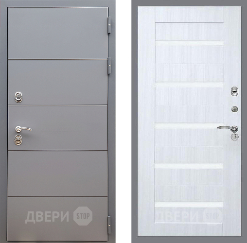 Входная металлическая Дверь Стоп АРТ ГРАФИТ СБ-14 Сандал белый в Краснознаменске