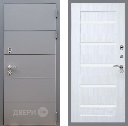 Входная металлическая Дверь Стоп АРТ ГРАФИТ СБ-14 Сандал белый в Краснознаменске