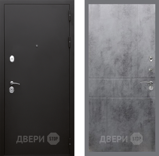Входная металлическая Дверь Стоп КЛАССИК Шагрень ФЛ-290 Бетон темный в Краснознаменске