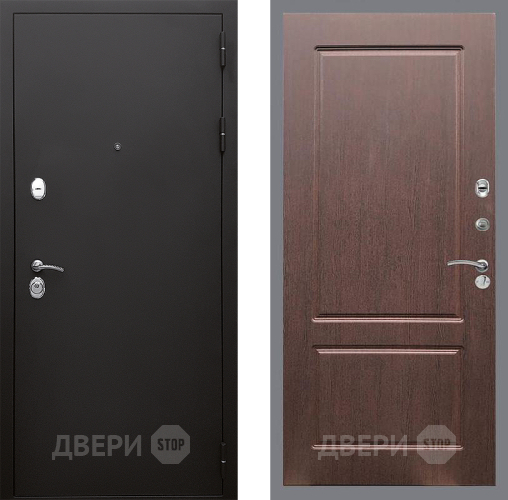 Входная металлическая Дверь Стоп КЛАССИК Шагрень ФЛ-117 Орех премиум в Краснознаменске
