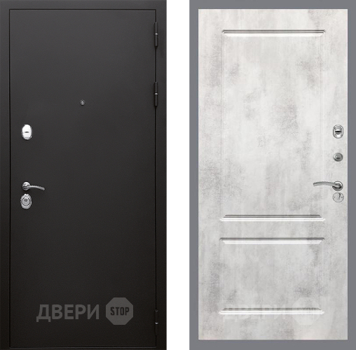 Входная металлическая Дверь Стоп КЛАССИК Шагрень ФЛ-117 Бетон светлый в Краснознаменске