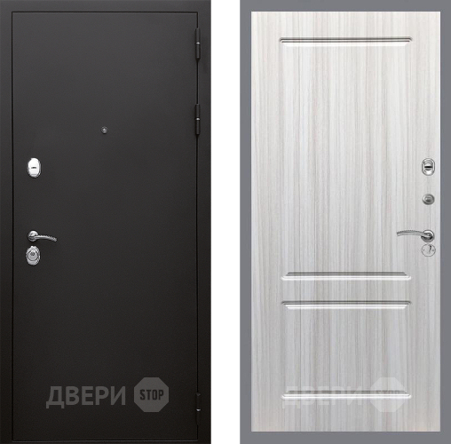 Входная металлическая Дверь Стоп КЛАССИК Шагрень ФЛ-117 Сандал белый в Краснознаменске