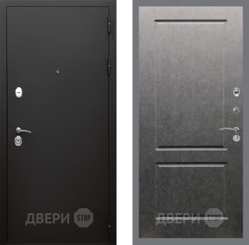 Входная металлическая Дверь Стоп КЛАССИК Шагрень ФЛ-117 Штукатурка графит в Краснознаменске
