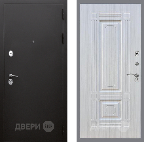 Входная металлическая Дверь Стоп КЛАССИК Шагрень ФЛ-2 Сандал белый в Краснознаменске