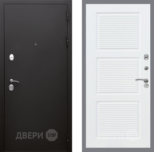 Входная металлическая Дверь Стоп КЛАССИК Шагрень ФЛ-1 Силк Сноу в Краснознаменске