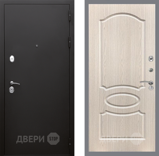 Входная металлическая Дверь Стоп КЛАССИК Шагрень ФЛ-128 Беленый дуб в Краснознаменске