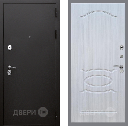 Входная металлическая Дверь Стоп КЛАССИК Шагрень ФЛ-128 Сандал белый в Краснознаменске