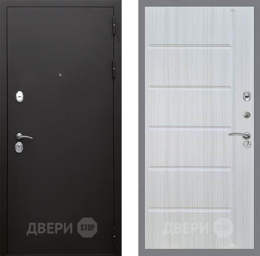 Входная металлическая Дверь Стоп КЛАССИК Шагрень ФЛ-102 Сандал белый в Краснознаменске