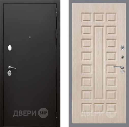 Входная металлическая Дверь Стоп КЛАССИК Шагрень ФЛ-183 Беленый дуб в Краснознаменске