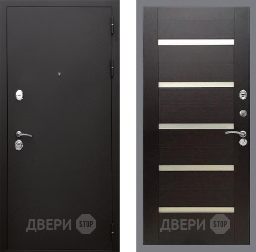 Входная металлическая Дверь Стоп КЛАССИК Шагрень СБ-14 венге поперечный в Краснознаменске