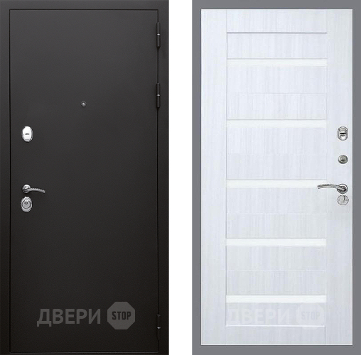 Входная металлическая Дверь Стоп КЛАССИК Шагрень СБ-14 Сандал белый в Краснознаменске