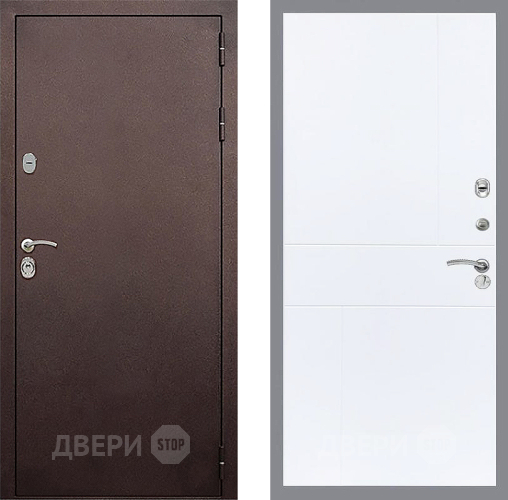 Входная металлическая Дверь Стоп КЛАССИК Медь ФЛ-290 Силк Сноу в Краснознаменске