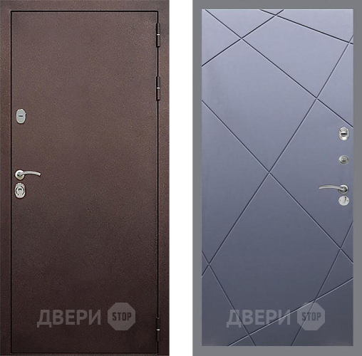 Входная металлическая Дверь Стоп КЛАССИК Медь ФЛ-291 Силк титан в Краснознаменске