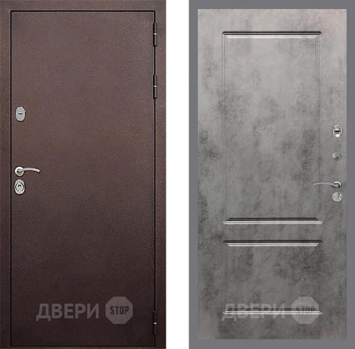 Дверь Стоп КЛАССИК Медь ФЛ-117 Бетон темный в Краснознаменске