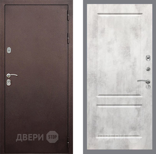 Дверь Стоп КЛАССИК Медь ФЛ-117 Бетон светлый в Краснознаменске