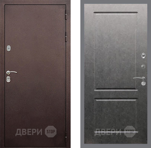 Входная металлическая Дверь Стоп КЛАССИК Медь ФЛ-117 Штукатурка графит в Краснознаменске