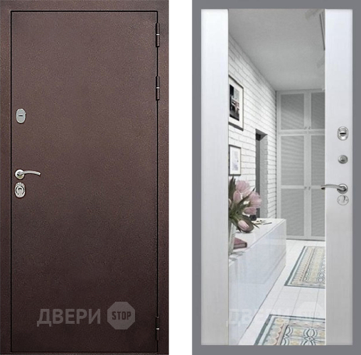 Дверь Стоп КЛАССИК Медь Зеркало СБ-16 Лиственница беж в Краснознаменске