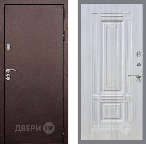 Входная металлическая Дверь Стоп КЛАССИК Медь ФЛ-2 Сандал белый в Краснознаменске