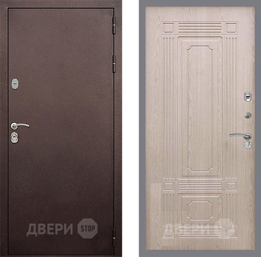 Дверь Стоп КЛАССИК Медь ФЛ-2 Беленый дуб в Краснознаменске