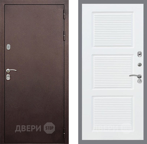 Входная металлическая Дверь Стоп КЛАССИК Медь ФЛ-1 Силк Сноу в Краснознаменске