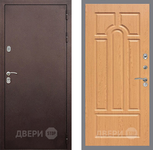 Дверь Стоп КЛАССИК Медь ФЛ-58 Дуб в Краснознаменске