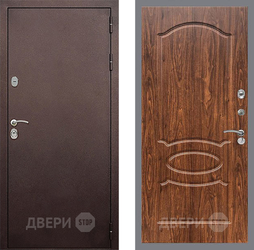 Дверь Стоп КЛАССИК Медь ФЛ-128 орех тисненый в Краснознаменске