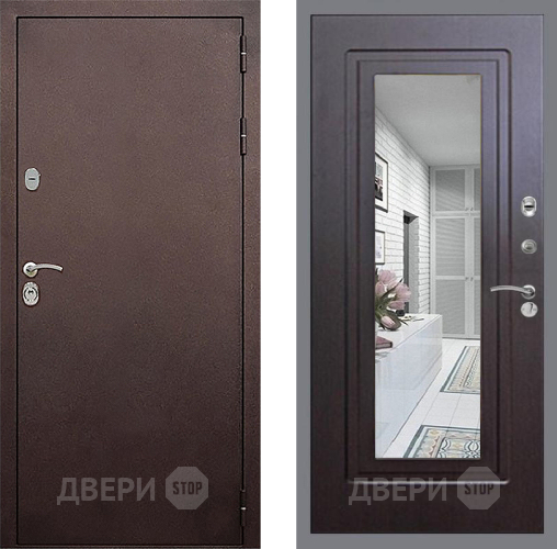 Дверь Стоп КЛАССИК Медь Зеркало ФЛ-120 Венге в Краснознаменске