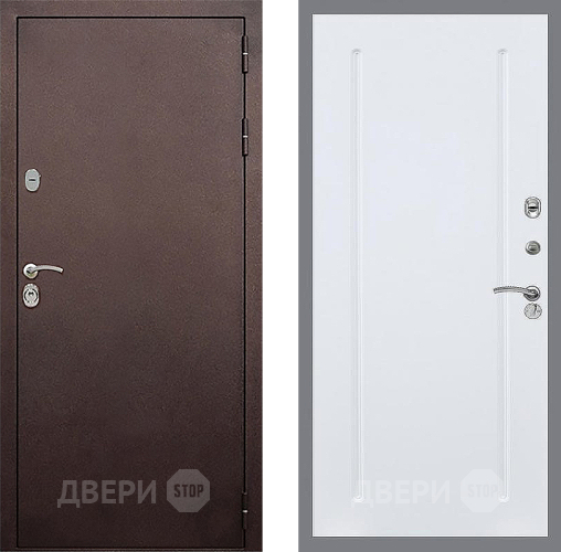 Входная металлическая Дверь Стоп КЛАССИК Медь ФЛ-68 Силк Сноу в Краснознаменске
