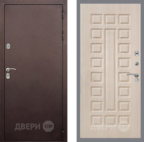 Входная металлическая Дверь Стоп КЛАССИК Медь ФЛ-183 Беленый дуб в Краснознаменске