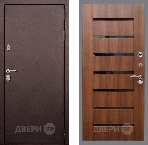 Входная металлическая Дверь Стоп КЛАССИК Медь СБ-14 Орех бренди в Краснознаменске