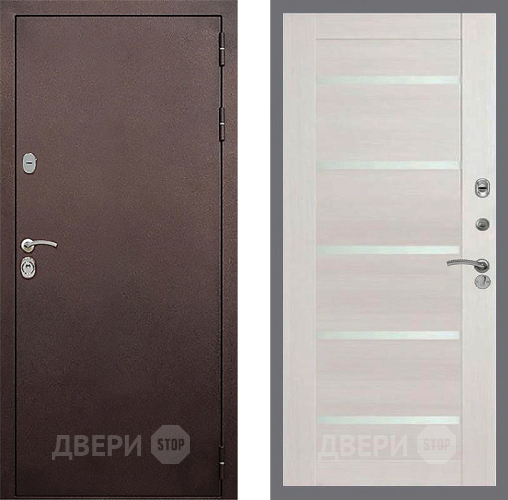 Входная металлическая Дверь Стоп КЛАССИК Медь СБ-14 Лиственница беж в Краснознаменске