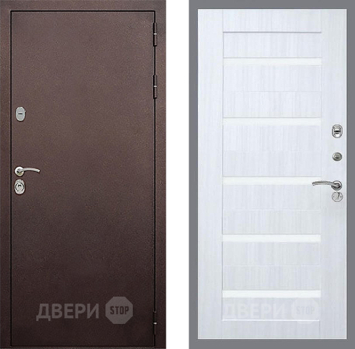 Входная металлическая Дверь Стоп КЛАССИК Медь СБ-14 Сандал белый в Краснознаменске