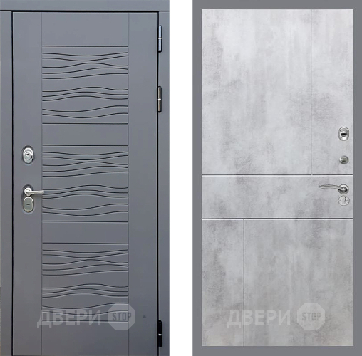 Входная металлическая Дверь Стоп СКАНДИ ФЛ-290 Бетон светлый в Краснознаменске