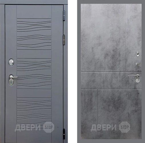 Входная металлическая Дверь Стоп СКАНДИ ФЛ-290 Бетон темный в Краснознаменске