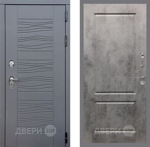 Входная металлическая Дверь Стоп СКАНДИ ФЛ-117 Бетон темный в Краснознаменске