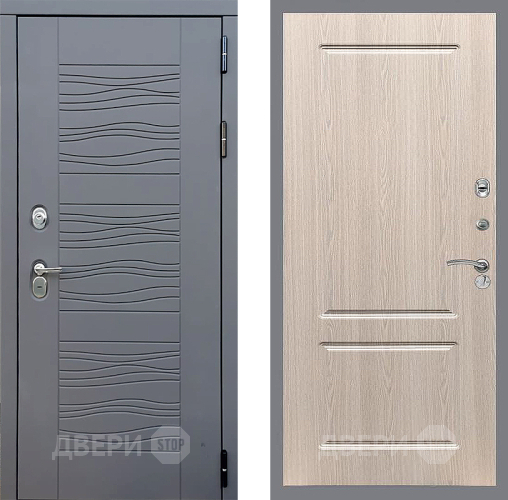 Входная металлическая Дверь Стоп СКАНДИ ФЛ-117 Беленый дуб в Краснознаменске