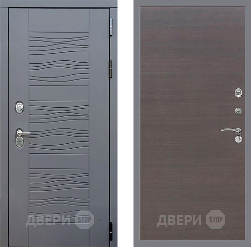 Входная металлическая Дверь Стоп СКАНДИ Гладкая венге поперечный в Краснознаменске