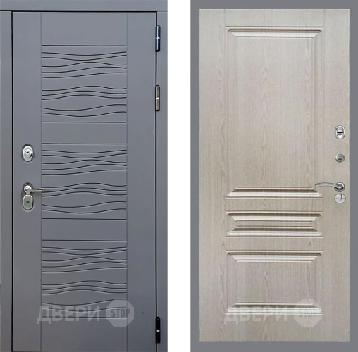 Входная металлическая Дверь Стоп СКАНДИ ФЛ-243 Беленый дуб в Краснознаменске