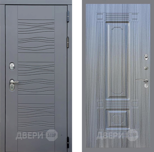 Входная металлическая Дверь Стоп СКАНДИ ФЛ-2 Сандал грей в Краснознаменске