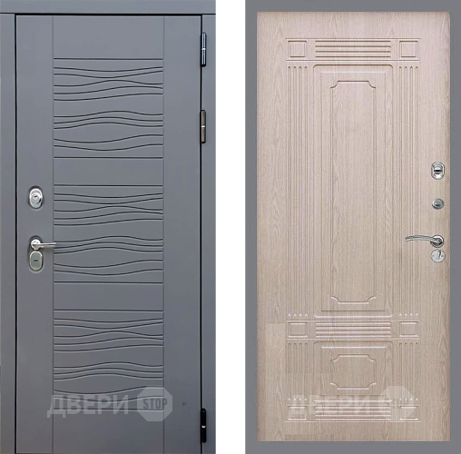 Входная металлическая Дверь Стоп СКАНДИ ФЛ-2 Беленый дуб в Краснознаменске